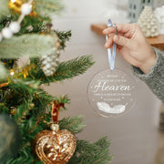 Acrylic Feather Christmas Ornament for Remembering Loved Ones