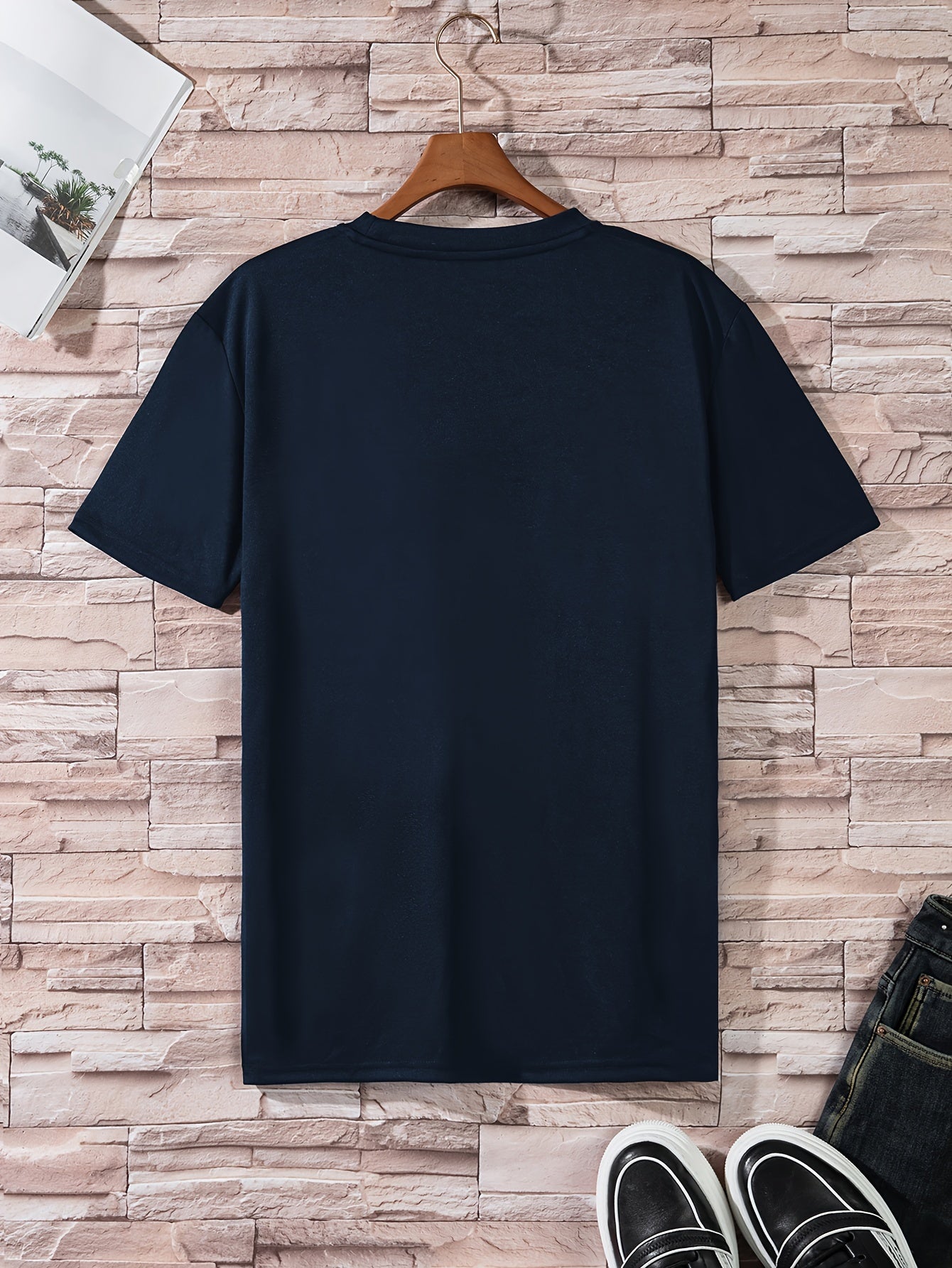 Men's Short Sleeve T-Shirts Pack of 4 Solid Colors Casual Polyester Summer Crew Neck