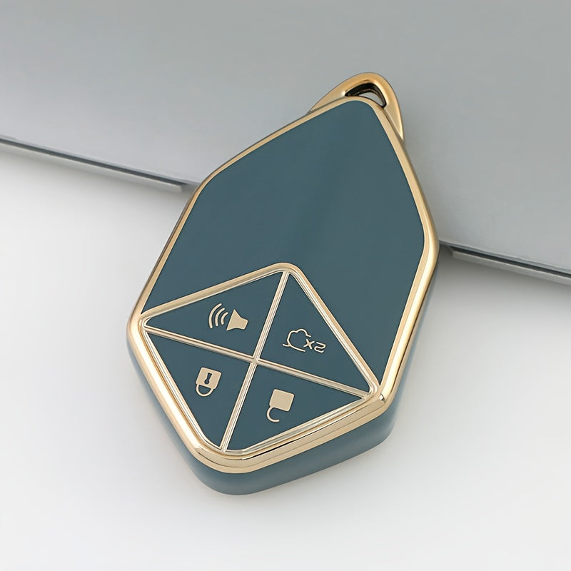 Car Key Fob Case Plastic Hexagonal Design Durable Cover for Car Keys