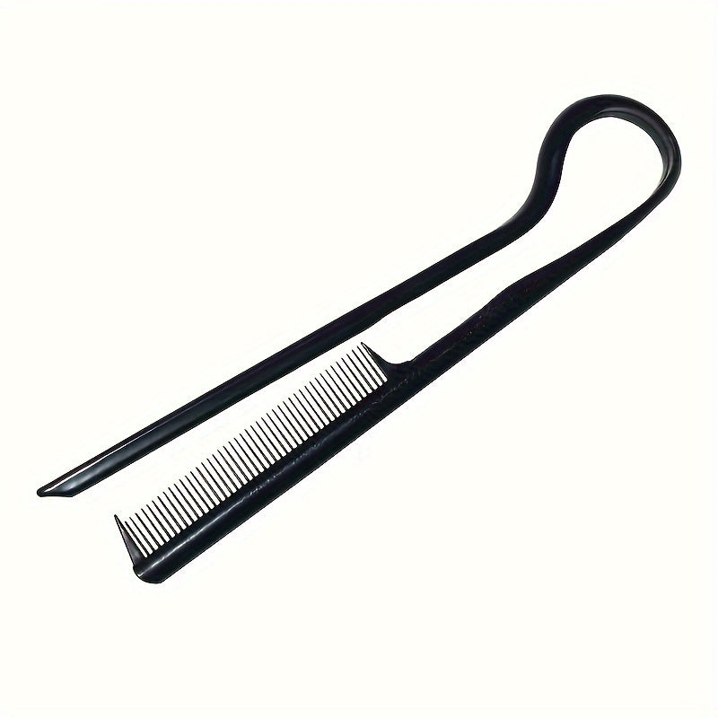 Unisex Adult Hair Styling V-Comb Kit with Straightening and Sectioning Clamp