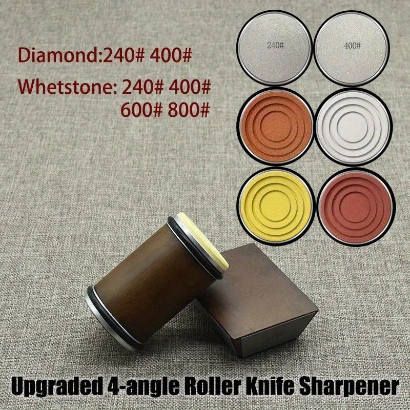Diamond Agate Knife Sharpener Manual 4-Angle Magnetic Fixed Blade Kitchen Tool