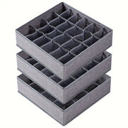 Foldable Fabric Storage Organizer Box with Dividers for Socks and Underwear
