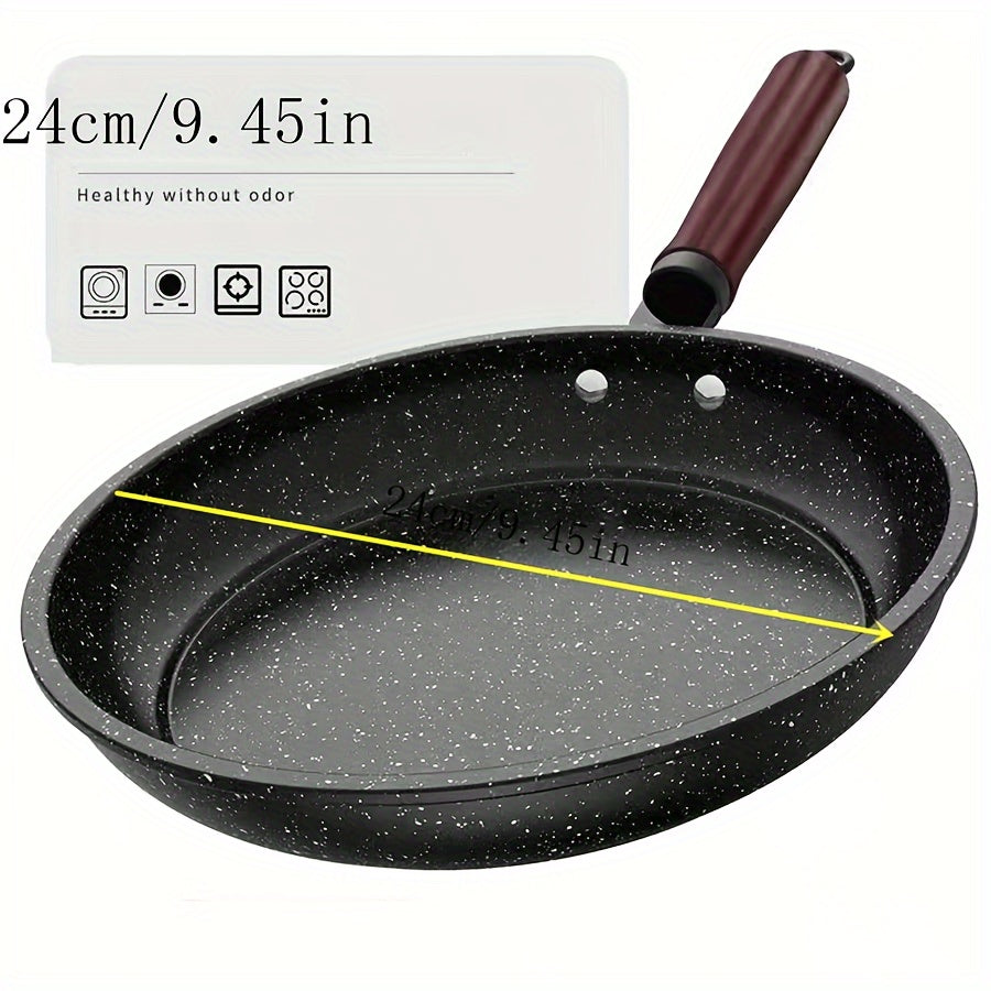 Cast Iron Skillet with Lid 24.13cm Non-Stick Dishwasher Safe Induction Gas Stove