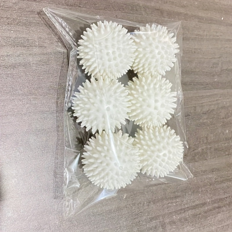Set of 6 Eco-Friendly Laundry Balls Softening Fabrics Wrinkle Reduction