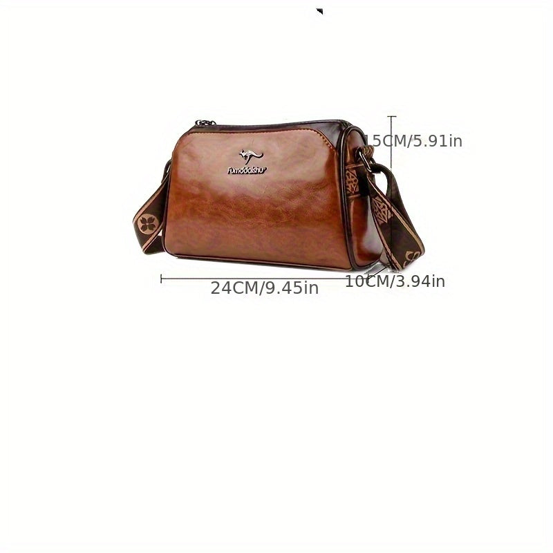 Water-Resistant Crossbody Bag for Women with Adjustable Strap Zipper Closure Polyester Lining