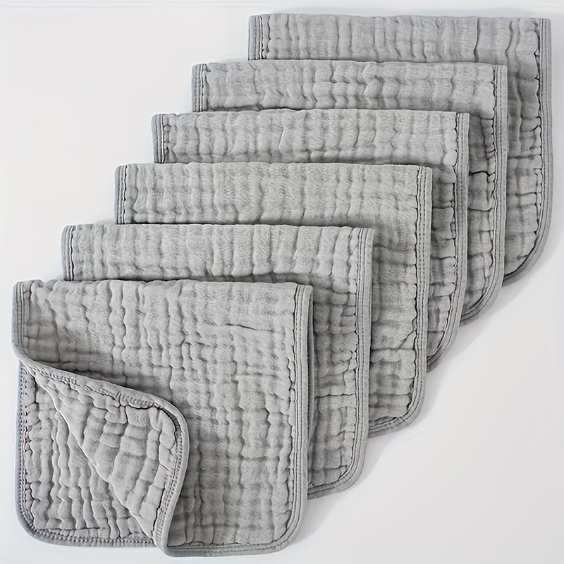 Большой набор из 6 марлевых пеленок, изготовленных на 100% из ткани для ручной стирки, необходимый для маленьких детей. Эти 6-слойные супер впитывающие и мягкие пеленки подходят как для мужчин, так и для женщин и поставляются с нагрудниками для кормления.