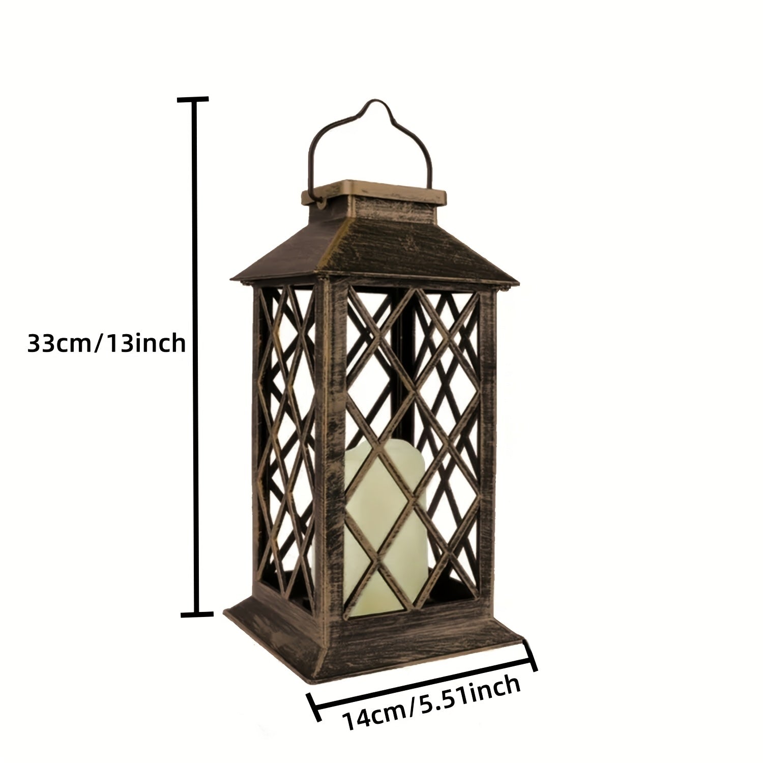 Solar Powered Outdoor Candle Light with Built-in LED Hanging Garden Yard Patio Porch