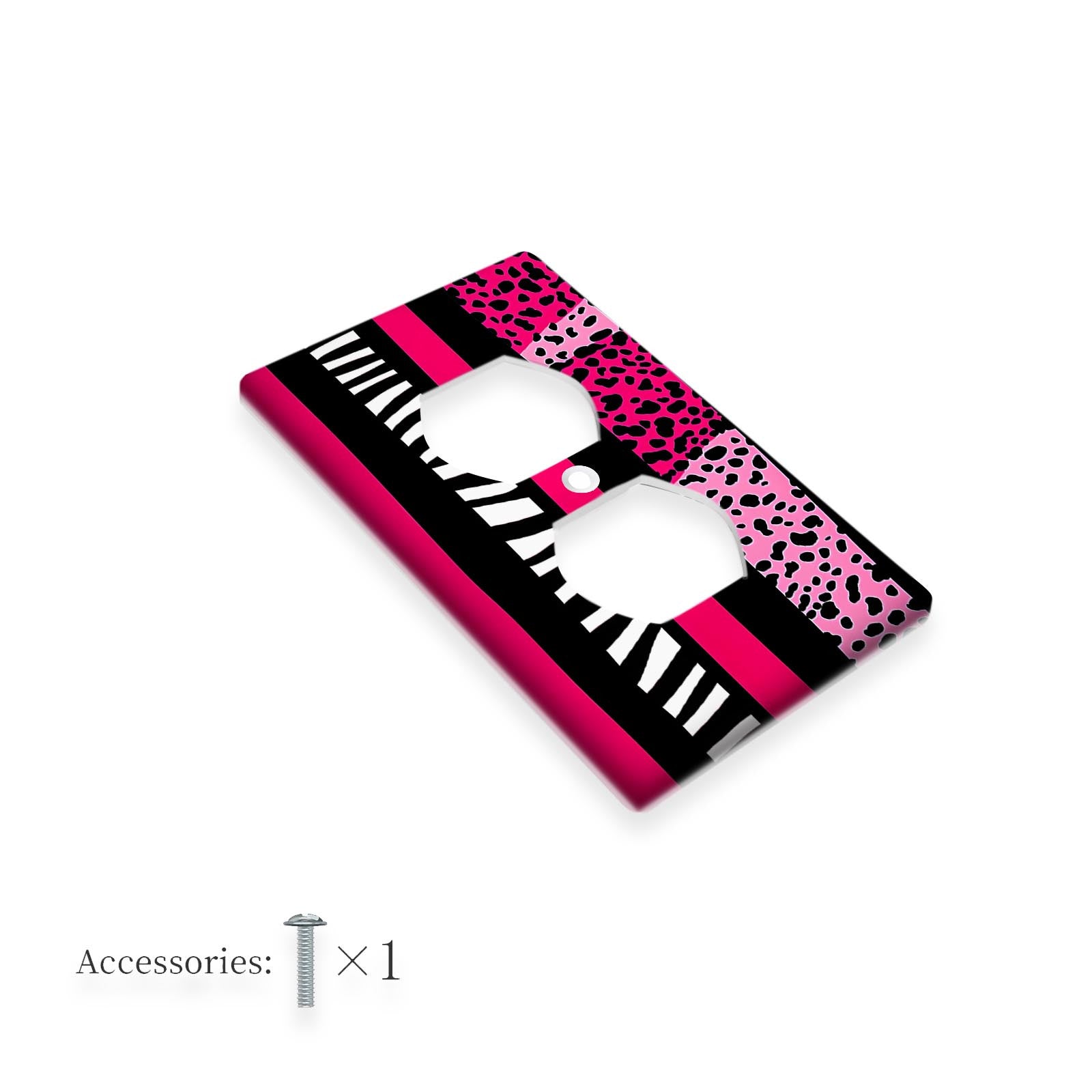 Pink Leopard and Zebra Wall Plate Cover Decorative Switch Cover for Home Lighting