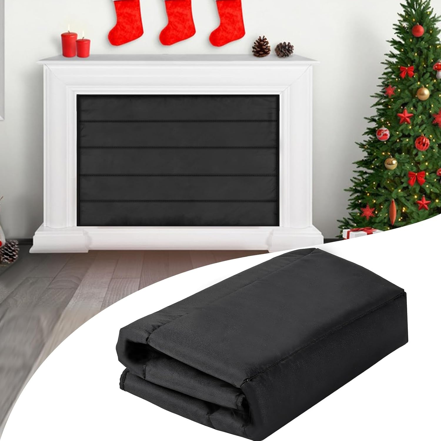 Magnetic Fireplace Cover 39x32 Inches Draft Blocker Heat Retainer