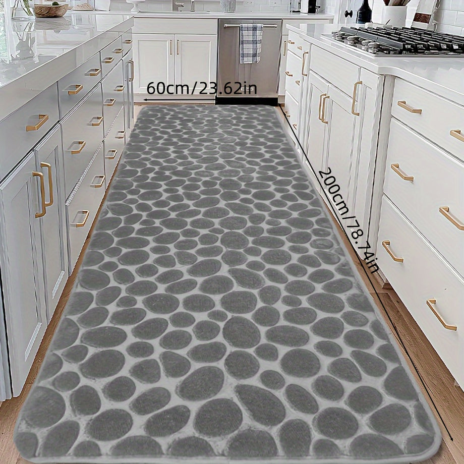 Элегантный коврик из полиэстера с геометрическим узором — роскошный, нескользящий и впитывающий, идеально подходит для ванных комнат, спален, кухонь и других помещений — прочный, устойчивый к пятнам и легкоочищаемый коврик для пола и ванной комнаты