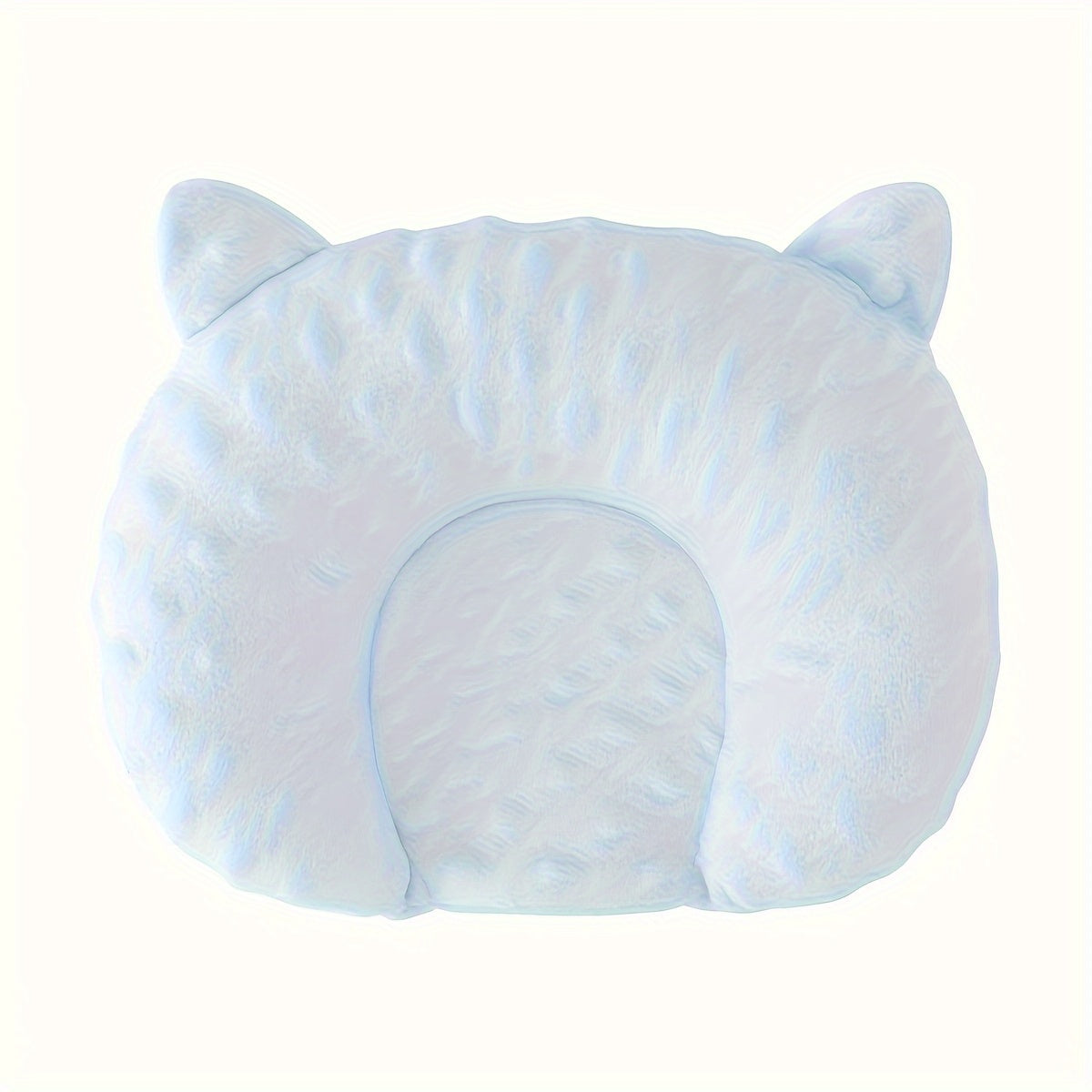 U-Shaped Pet Bed for Small Dogs and Cats Polyester Plush Oval Shape