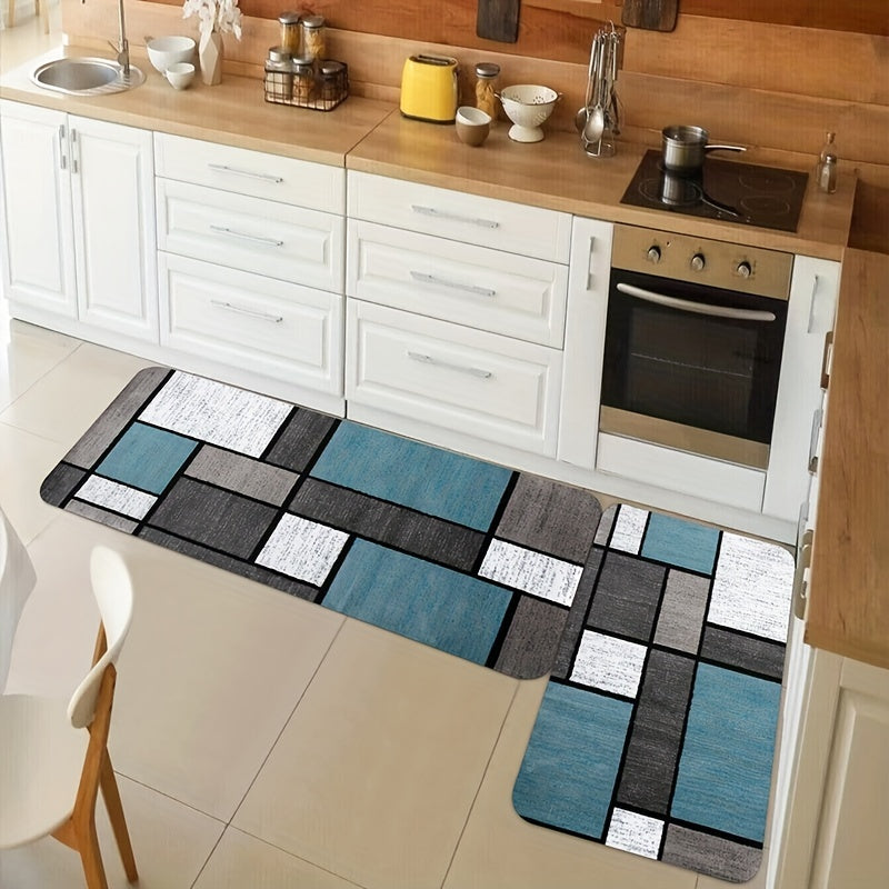 Yumshoq Qalin Oshxona Pol Mat - Sirpanmaydigan, Yog'ga chidamli, Suv o'tkazmaydigan Qavat Gilami - Kirga chidamli Gilam - Mashinada yuvish mumkin - Oshxona, Yashash xonasi, Kir yuvish xonasi, Hammom uchun Kirish Gilami - Suvni so'radigan - Xonani bezatish