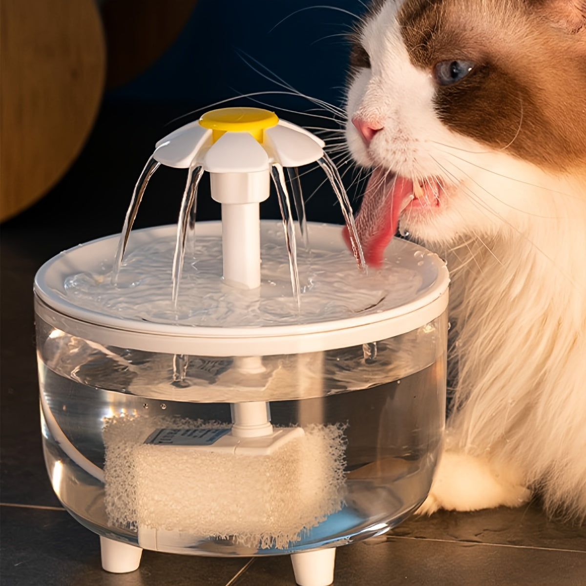 1.5L Pet Water Fountain for Cats and Small Dogs with Filtered Live Water and Quiet USB Operation