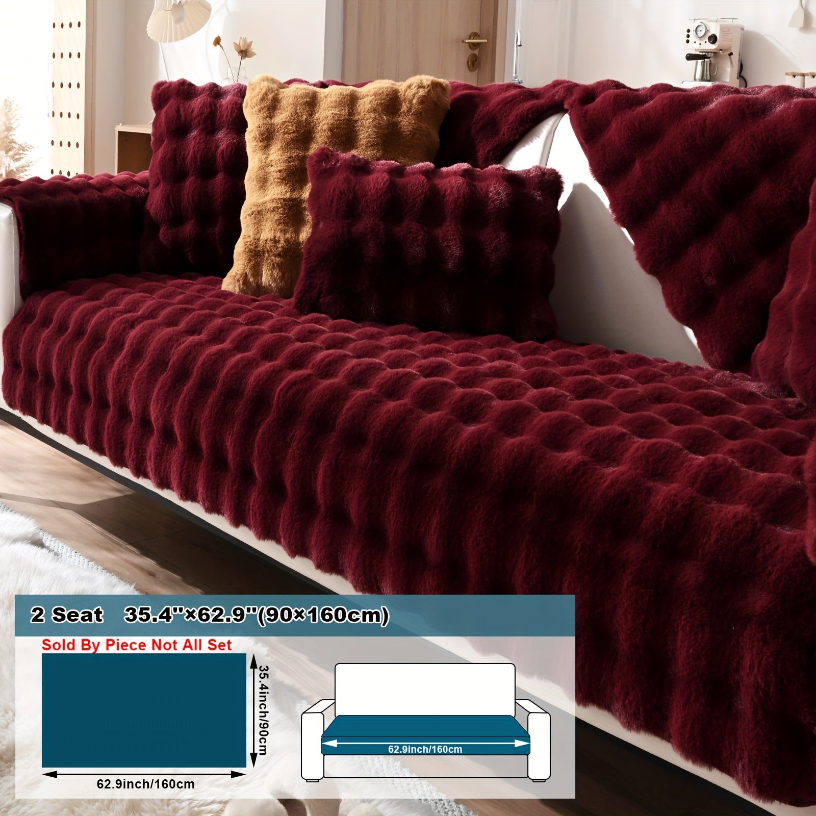 Имитация кролика плюшевая подушка-диван для домашних животных, дружелюбная к собакам с нескользящим чехлом для защиты мебели и декора в спальне, офисе или гостиной.