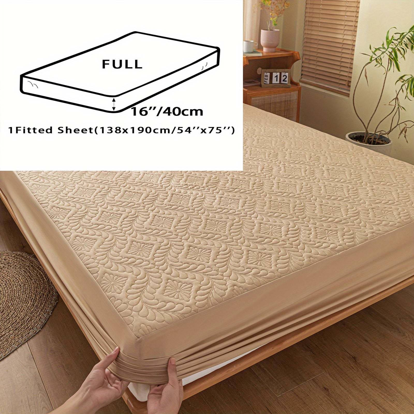 Set of 2 Waterproof Mattress Protector Pillowcases 3D Air Bamboo Breathable Soft