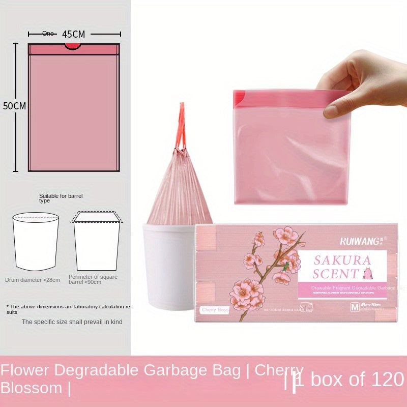 Multipack Tear-Free Drawstring Trash Bags Black Degradable Kitchen Bathroom Bedroom