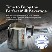 Stainless Steel Milk Frothing Pitcher 12/20 oz Commercial Espresso Tool