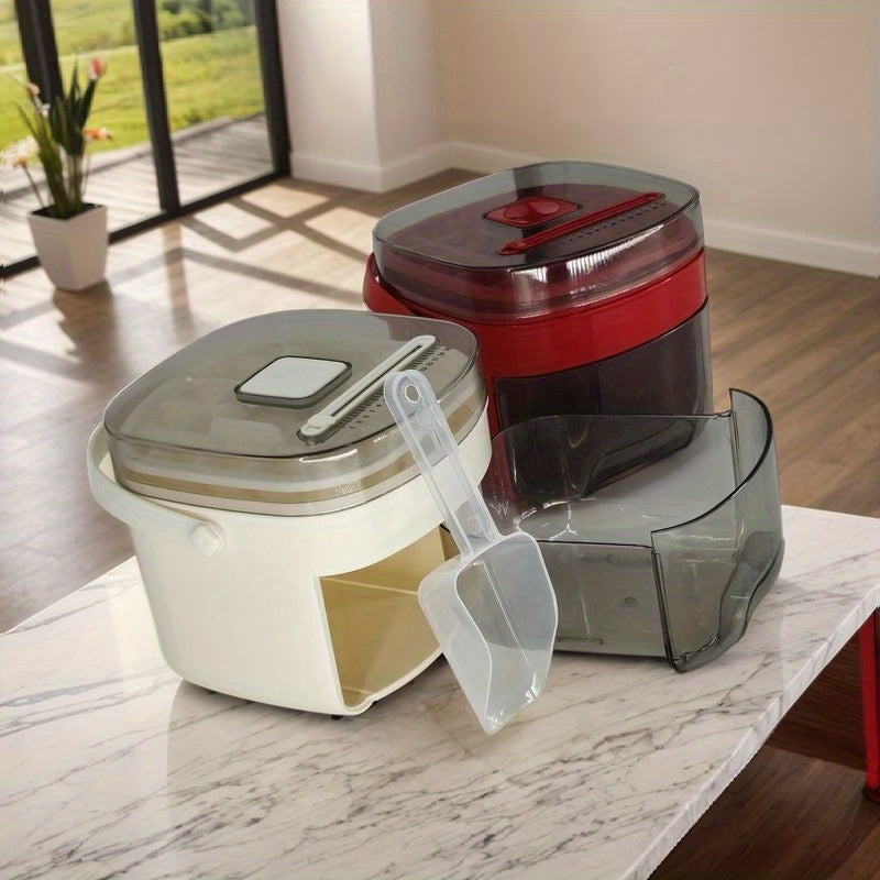 Large Capacity Ice Cube Maker with Storage Tray and Scoop for Kitchen