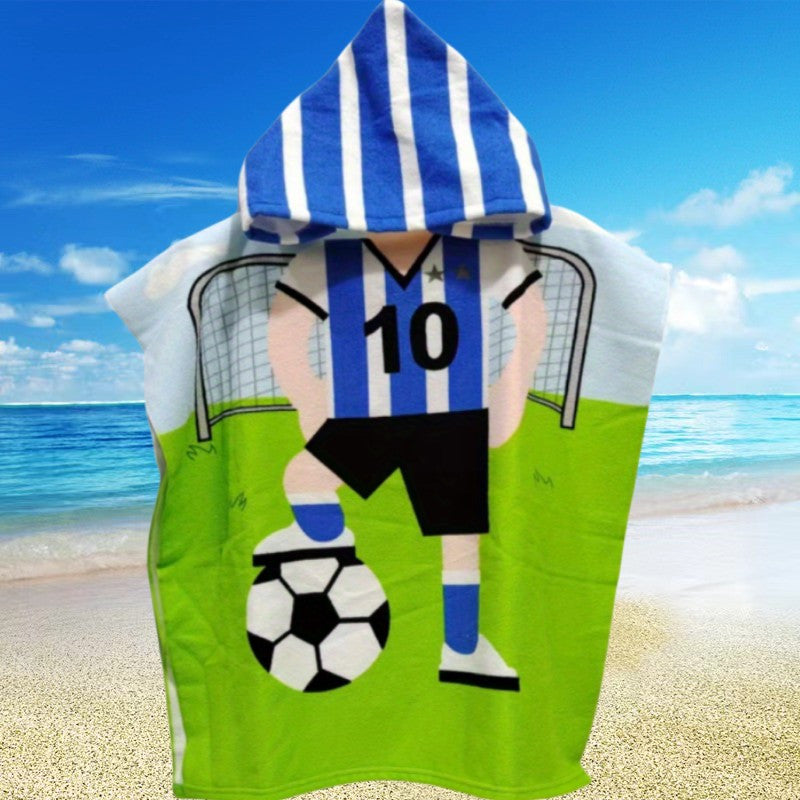 Kids Hooded Bath Towel with Fun Designs, Soft Cotton, Ideal for Kids