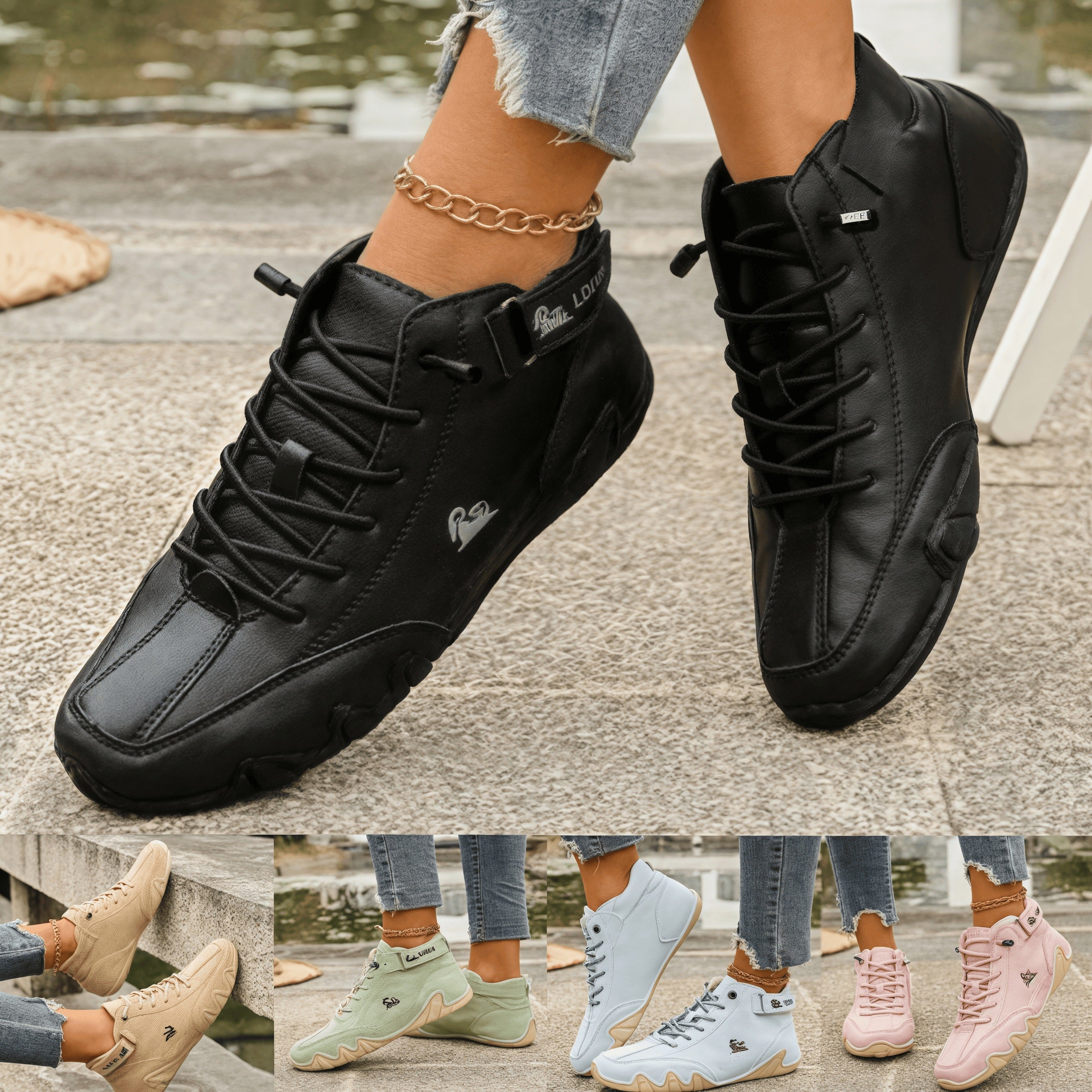 Women's Slip-On Sneakers Casual Low-Top Walking Shoes Faux Cover Upper