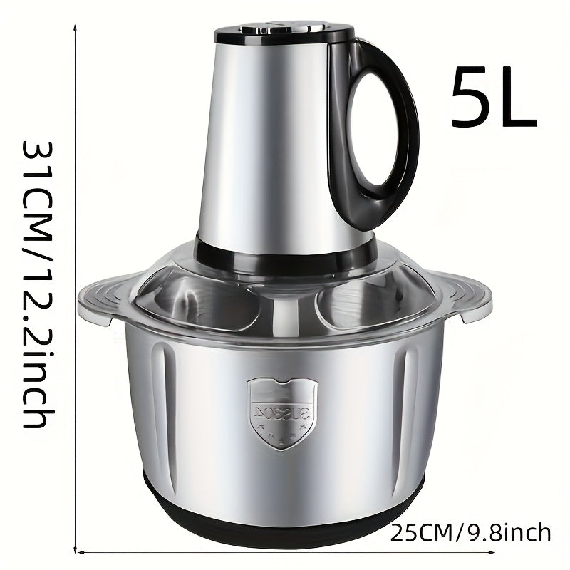 Электрическая кухонная машина с объемом 5 л для нарезки мяса, лука, овощей