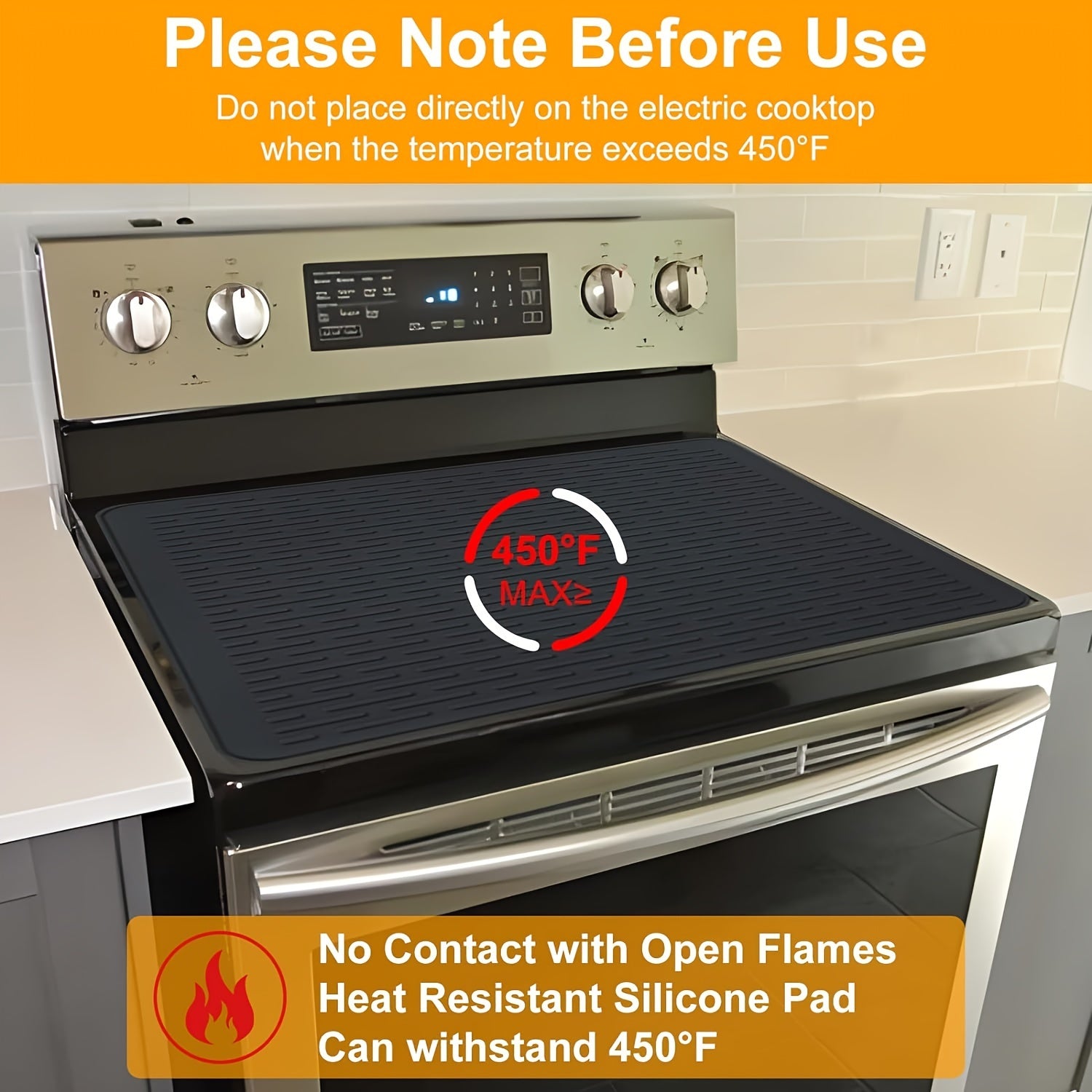 Silicone pechka qoplami, yopishqoq bo'lmagan, issiqlikka chidamli, 71cm x 51cm, elektr va induksiya pechlari uchun