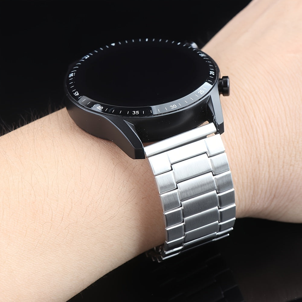 22mm Stainless Steel Elastic Watch Strap for Smartwatches Compatible with Huawei, Xiaomi, Huami