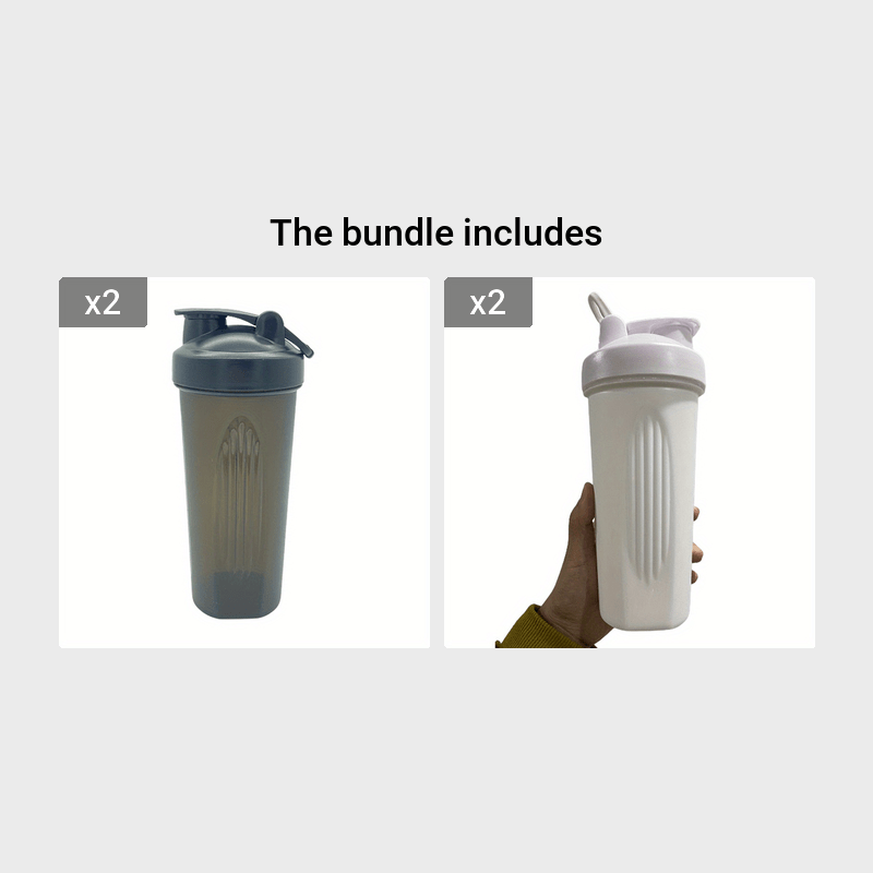 600ml Plastik Protein Chayqash Kubogi Sport va Fitness uchun