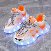 Kids' Light-Up Sneakers Boys Girls Rechargeable Colorful Breathable Mesh Spring Summer