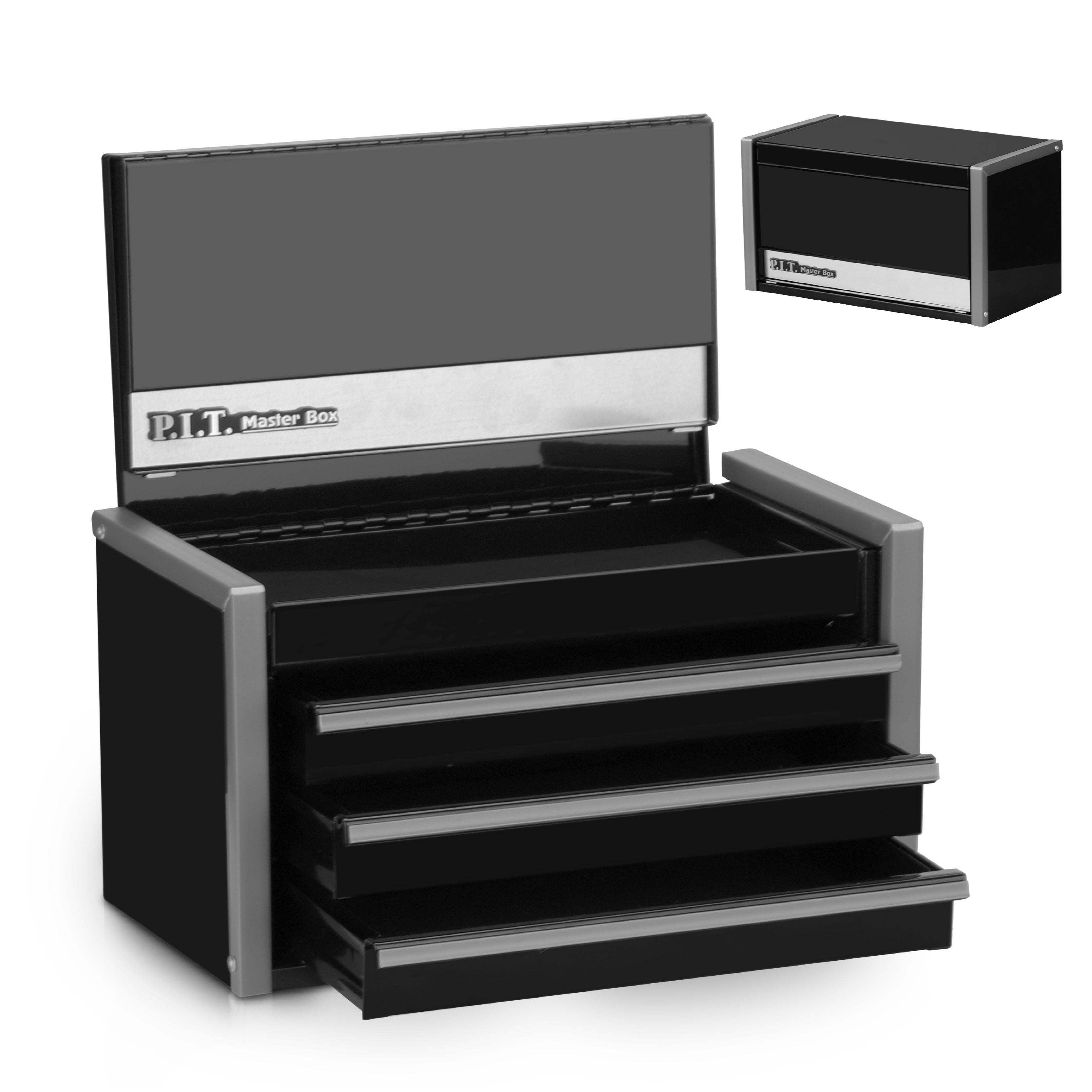 Mini Steel Tool Box with 3 Drawers, Magnetic Lock, Portable Organizer