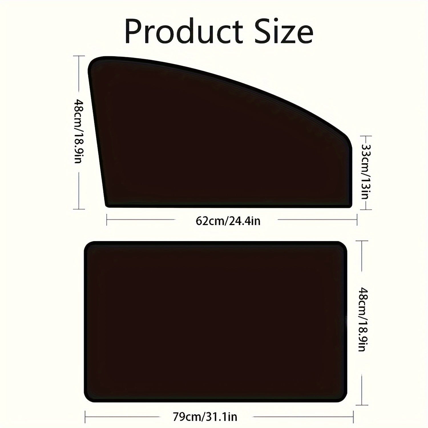 4 dona avtomobil quyosh nuri soyasi pardalari, qora, UV himoyasi, SUVlar, yuk mashinalari, lager uchun
