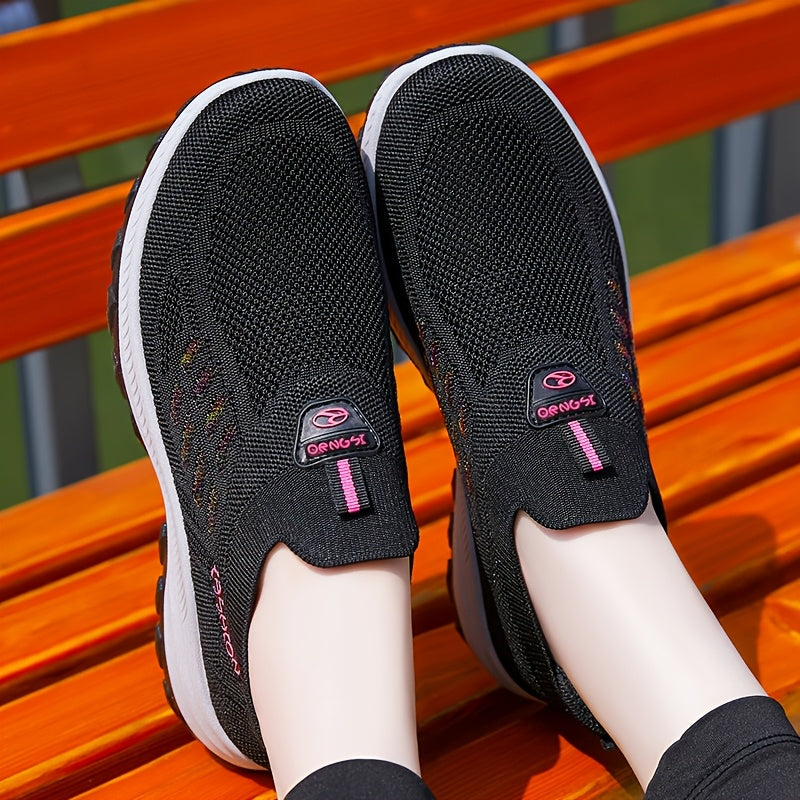 Women's Breathable Soft Casual Sports Shoes Low Top Solid Color All-Season