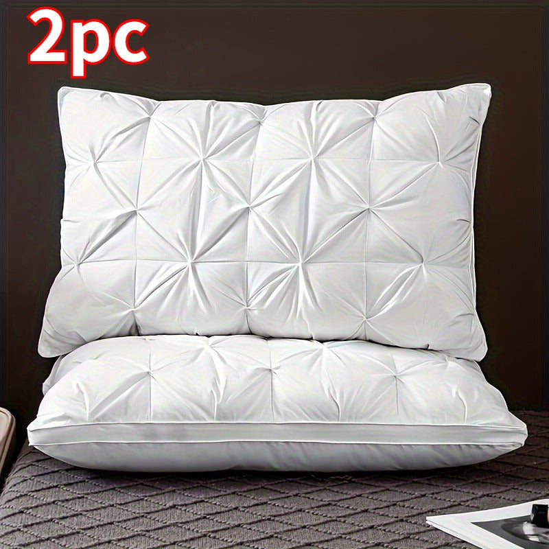 Soft Knit Massage Neck Pillow Set Adjustable Ergonomic Support Removable Cover