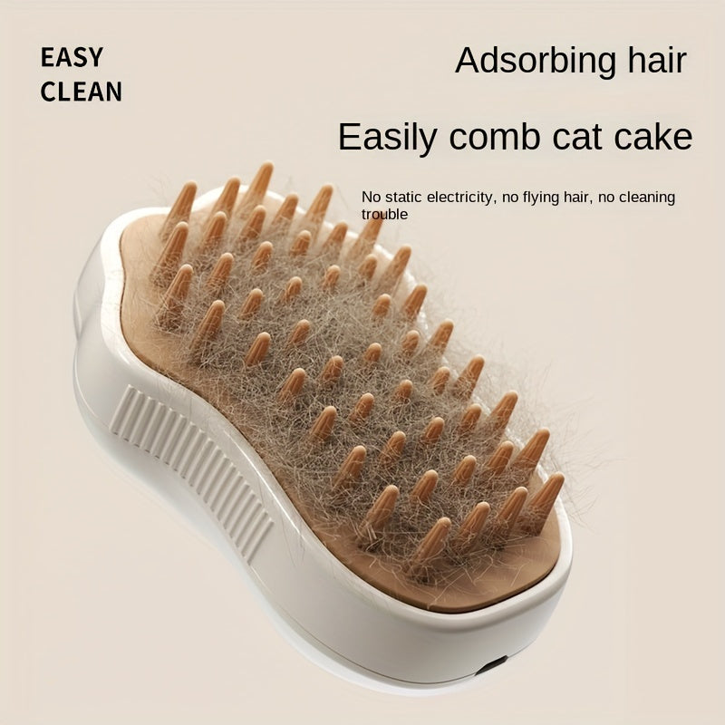 Electric Pet Grooming Brush for Cats and Dogs Self-Cleaning Silicone Massage Hair Removal