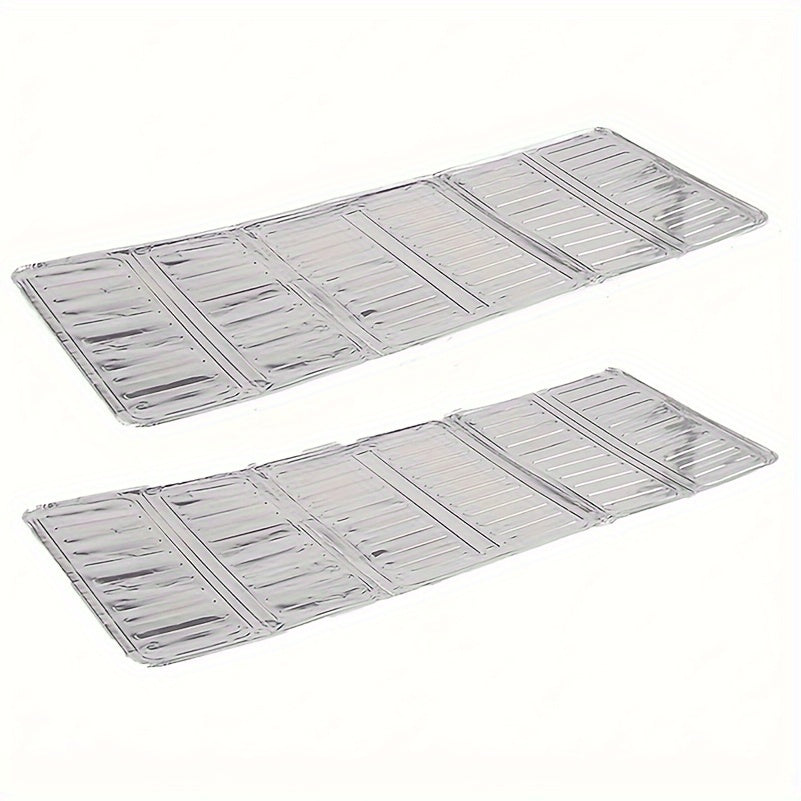 Set of 2 Aluminum Kitchen Splash Guards Oil Splatter Protection Heat-Resistant Stove Cover