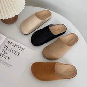 Women's Vintage Beige Slip-On Mules with Soft Cushioned Insole