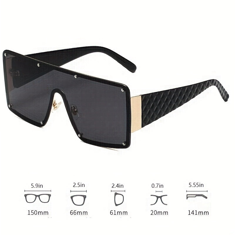 Uniseks kvadrat rivet oynali ko'zoynaklar haydash, plyaj partiyalari va klublar uchun