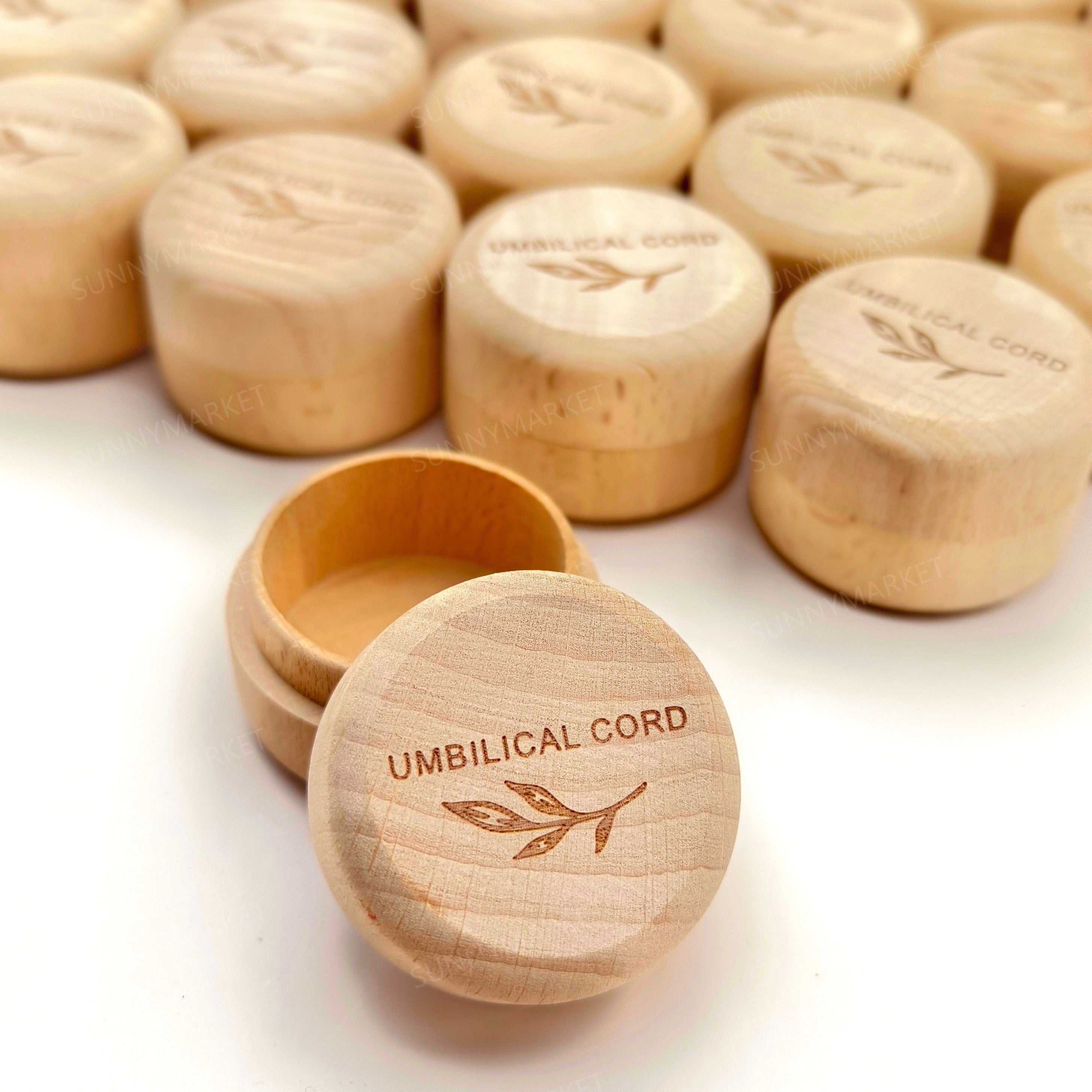 Wooden Keepsake Box for Storing Umbilical Cord and Hair Baby Gift Storage Container