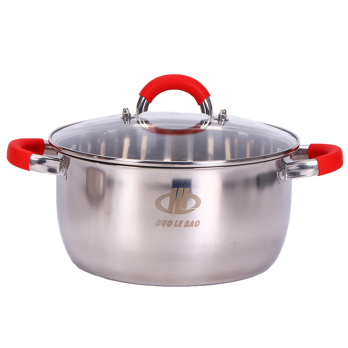 Stainless Steel Saucepan Set Non-Stick Cookware for Soup Stews with Silicone Handles
