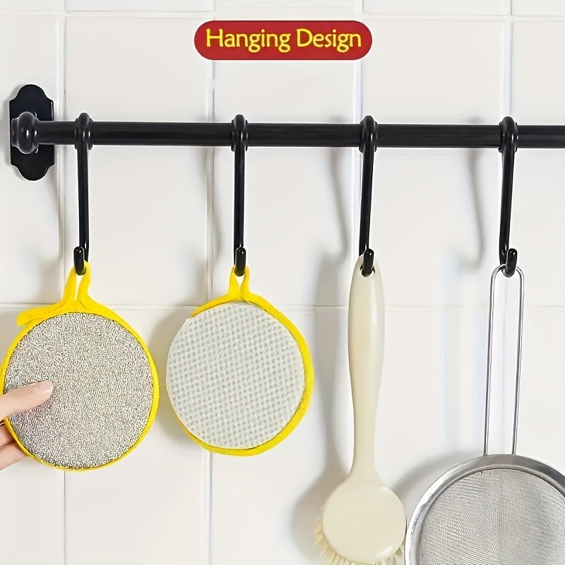 Contemporary Polyester Dish Scrubber Pack Non-Stick Oil Absorbent Round Kitchen Towel