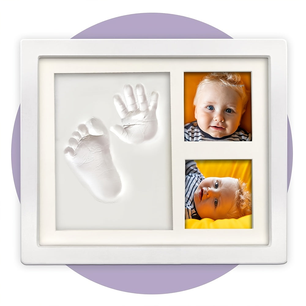 Wooden Photo Frame for Hand and Footprints Baby Memory Keepsake 8x10