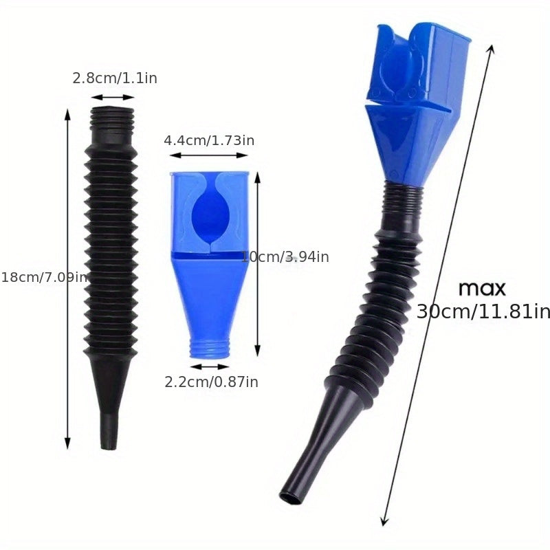 3Pcs Telescopic Plastic Funnels for Motorcycle Car Engine Oil Gasoline Transfer