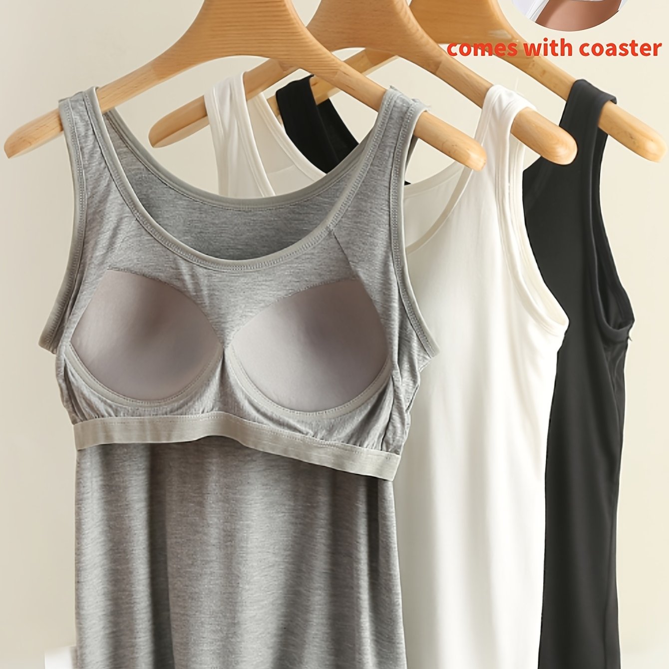 Women’s Plus Size Sports Tops with Built-In Bra, Workout Tanks, Flexible Fit