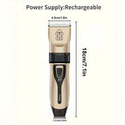 Pet Grooming Clipper USB Rechargeable Low Noise for Cats Dogs and Human Hair