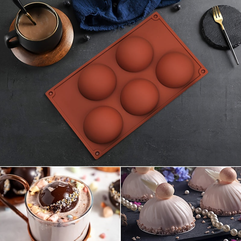Semi Sphere Silicone Mold for Chocolate, Fat Bombs, Cake, Jelly, Dome Mousse 70mm