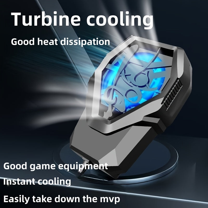 Mini USB Phone Cooling Fan Portable Heat Dissipation PVC Radiator Black Blue