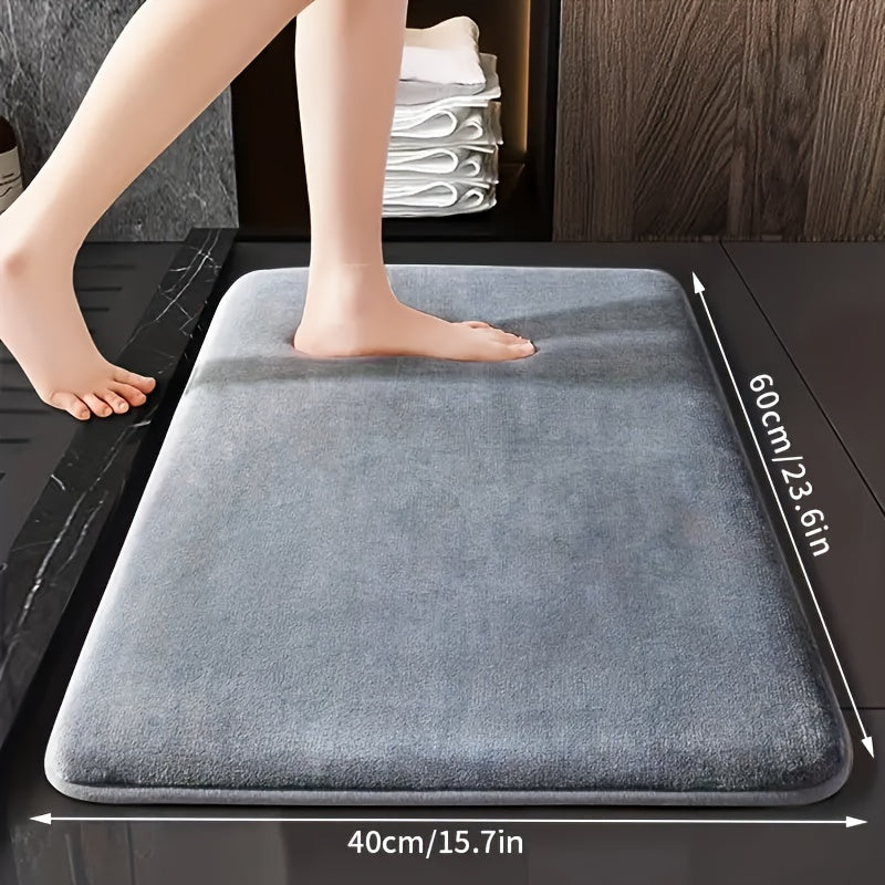 Memory Foam Bath Mat Non-Slip Absorbent Quick-Dry Bathroom Rug