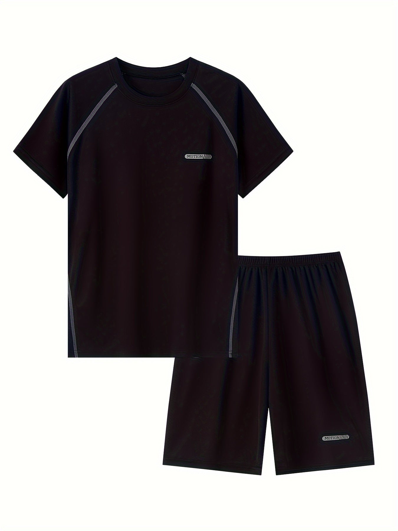 Boys Summer Athletic Set 13-16 Quick-Dry Polyester T-Shirt and Shorts Casual