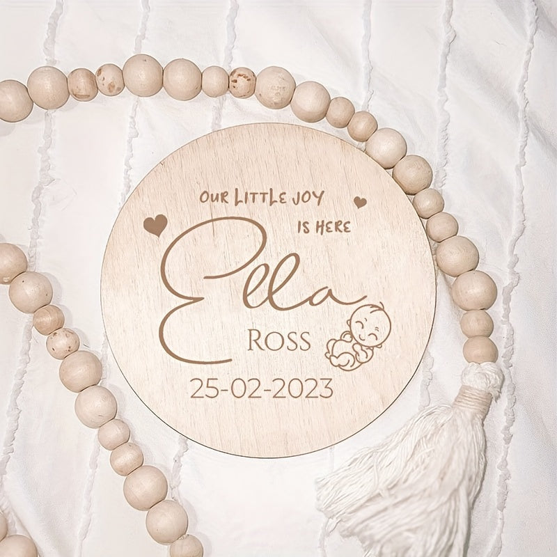 Гравированная деревянная бирка с именем, на заказ, персонализированный сувенир на день рождения с несколькими вариантами цвета