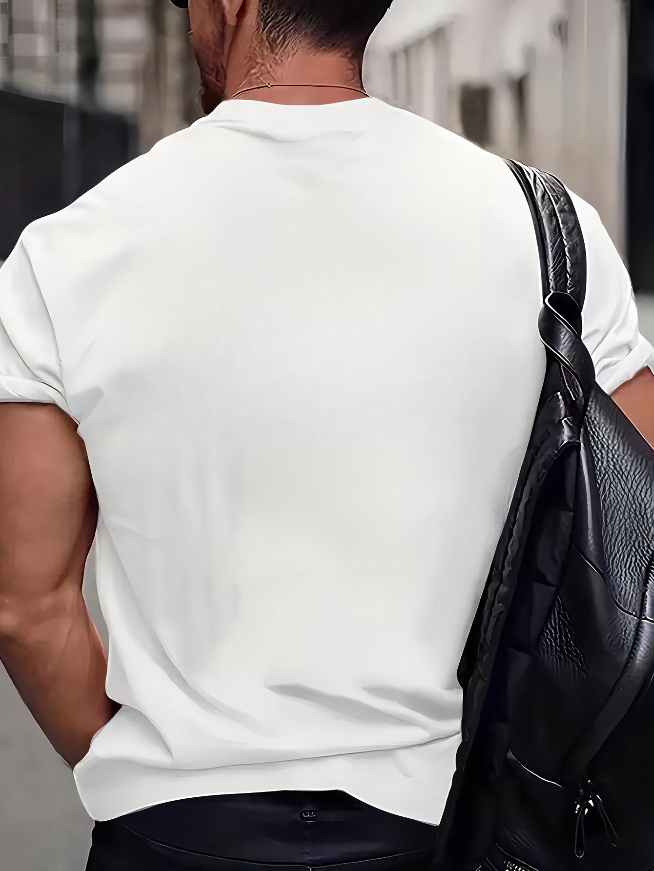 Мужская футболка с круглым вырезом из хлопка большого размера, короткий рукав, повседневная одежда